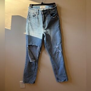 Abercrombie & Fitch Light Wash Distressed Jeans